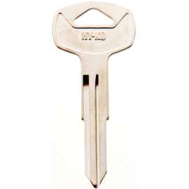 HY-KO 11010DA21 Automotive Key Blank, Brass, Nickel, For: Nissan Vehicle Locks