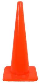 SAFETY WORKS 10073409 Safety Cone, 18 in H Cone, Bright Orange Cone