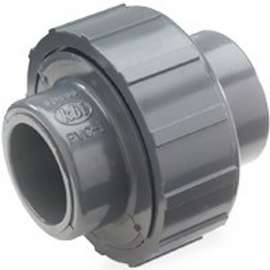 NDS U-0500-S Pipe Union, 1/2 in Slip Joint, 3 in L, Gray