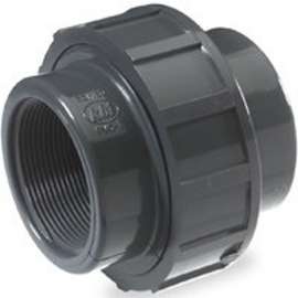 NDS U-1000-T Pipe Union, 1 in FPT, 3 in L, Gray