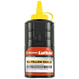 Crescent Lufkin CB08Y Chalk Refill, Yellow, 8 oz Bottle
