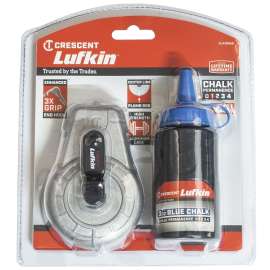 Crescent Lufkin CLA100AB Chalk Reel, 100 ft L Line, Gear Rewind, 1:1 Gear Ratio