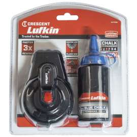 Crescent Lufkin CLP100B Chalk Reel, 100 ft L Line, Gear Rewind, 3:1 Gear Ratio