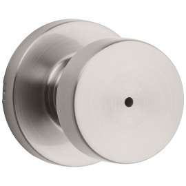 Kwikset Signature Series 730PSK RDT 15 CP Privacy Door Lock, Knob Handle, Zinc, Satin Nickel, 2-3/8 to 2-3/4 in Backset
