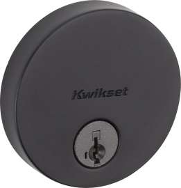 Kwikset Signature Series 258 RDT 514 SMT Deadbolt, 1 Grade, Keyed Key, Zinc, Iron Black, 2-3/8, 2-3/4 in Backset