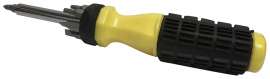 Vulcan Multi-Bit Screwdriver, Slotted, Phillips, Star Drive, 7-3/8 in OAL