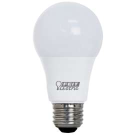 Feit Electric OM75/950CA10K/2 LED Bulb, General Purpose, A19 Lamp, 75 W Equivalent, E26 Lamp Base, White, Daylight Light