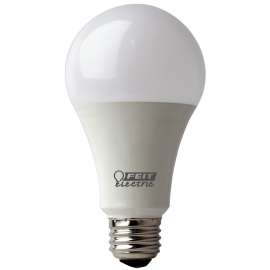 Feit Electric OM100/930CA10K/2 LED Bulb, General Purpose, A21 Lamp, 100 W Equivalent, E26 Lamp Base, Bright White Light