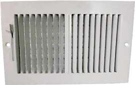 ProSource SW02-10X6 Sidewall Register, Steel, White