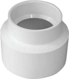 CANPLAS 414227BC Adapter Coupling, 6 x 4 in, Hub, PVC, White