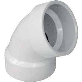 CANPLAS 192602L Pipe Elbow, 2 in, Hub, 60 deg Angle, PVC, White