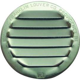 Maurice Franklin RL-100 1 Mini Louver with Insect Screen, 1.219 in W, Round, Aluminum, Mill