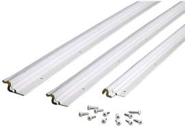 M-D 91850 Jamb Weatherstrip, Aluminum/Vinyl, White