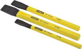 STANLEY 16-298 Cold Chisel Kit, Yellow, Powder-Coated, 3-Piece