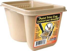 BENNETT PAINT CUP Paint Trim Cup with Brush Holder, 500 mL Capacity, Plastic