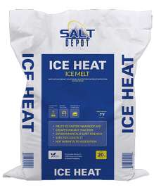 SALT DEPOT IH20 ICE HEAT Ice Melt, Crystalline, Blue, Slightly Aromatic, 20 lb Bag
