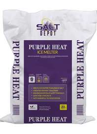 SALT DEPOT PH20 PURPLE HEAT Purple Heat Ice Melt, Crystalline, Purple, Slightly Aromatic, 20 lb Bag