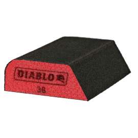 Diablo ENDURA-BOND DFBCOMBCRS01G Dual Edge Sanding Block, 4 in L, 2-1/2 in W, 36 Grit, Ultra Coarse