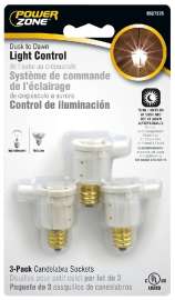 PowerZone Candelabra Base Adapters, 3 PK