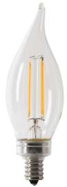 Feit Electric CFC40/950CA/FIL/6 LED Bulb, Decorative, B10 Lamp, 60 W Equivalent, E12 Lamp Base, Dimmable
