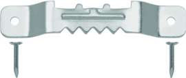 OOK 50202 Sawtooth Hanger, 20 lb, Steel, Brushed Nickel