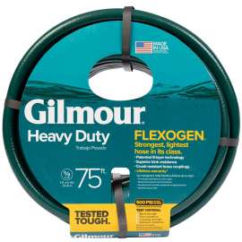 Gilmour 864751-1001 Garden Hose, 75 ft L, Vinyl, Green