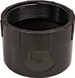 CANPLAS 102891BC Pipe Adapter, 1-1/2 in, FNPT x Hub, ABS, Black, SCH 40 Schedule