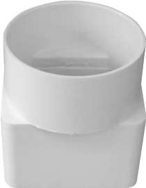 CANPLAS 414431BC Downspout Adapter, 2 x 3 in Connection, Hub, PVC, White