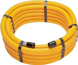Pro-Flex PFCT-1225 Corrugated Flexible Hose, 1/2 in, 25 ft L, Yellow
