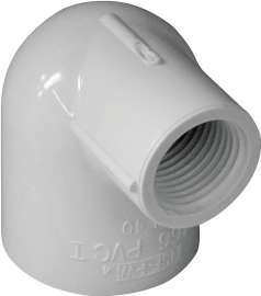GENOVA 300 Series 34115 Reducing Elbow, 1 in Slip, 1/2 in FIP, 90 deg, White