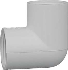 GENOVA 300 Series 33710 Pipe Elbow, 1 in FIP, 90 deg, White