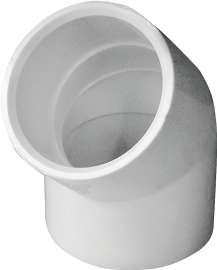 GENOVA 300 Series 30614 Pipe Elbow, 1-1/4 in Slip, 45 deg, White
