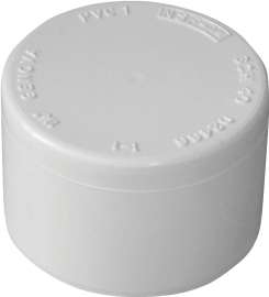 GENOVA 300 Series 30155 Pipe Cap, 1/2 in Slip Joint, White