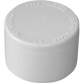 GENOVA 300 Series 30159 Pipe Cap, 1-1/4 in Slip Joint, White