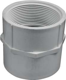 GENOVA 300 Series 30320 Pipe Adapter, 2 in Slip, 2 in FIP, White