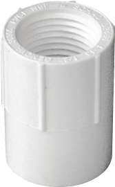 GENOVA 300 Series 30305 Pipe Adapter, 1/2 in Slip, 1/2 in FIP, White