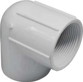 GENOVA 300 Series 33914 Elbow, 1-1/4 in Slip, 1-1/4 in FIP, 90 deg, White