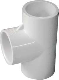 GENOVA 300 Series 31407 Pipe Tee, 3/4 in Run, Slip Run Connection, 3/4 in Branch, Slip Joint Branch Connection, White