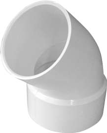 GENOVA 400 Series 42730 Street Pipe Elbow, 3 in Hub Spigot, 45 deg