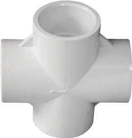 GENOVA 300 Series 34407 Pipe Cross, 3/4 in Slip Joint, White