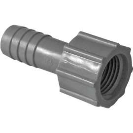 GENOVA 350305 Insert Adapter, 1/2 in Insert x FIP, 200 psi, Polypropylene/PVC