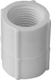 GENOVA 300 Series 30125 Pipe Coupler, 1/2 in FIP, White