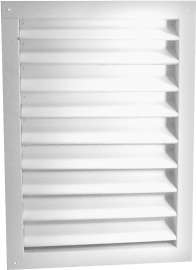 Master Flow DA2430W Dual Louver, 32-1/4 in L, 26-1/2 in W, Aluminum, White