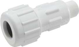 NDS CPA-0750 Pipe Adapter, 3/4 in Compression, 3/4 in MPT, White