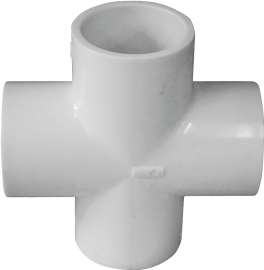 GENOVA 300 Series 34414 Pipe Cross, 1-1/4 in Slip Joint, 1-1/4 in Slip Joint, 1-1/4 in Slip Joint, 1-1/4 in Slip Joint