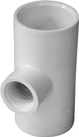 GENOVA 300 Series 31485 Pipe Reducing Tee, 1 x 1/2 in Run, Slip Run Connection, Slip Joint x FIP Branch Connection