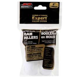 BENNETT 2X4 RND FM Paint Roller Refill, 100 mm L, Foam Cover