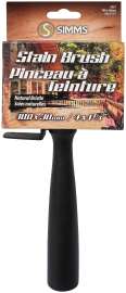 SIMMS 2957-100 Stain Brush, 4 in W, 1-5/8 in L Bristle, Threaded-Grip Handle