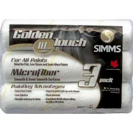 Golden Touch Superior Performance 4711 Roller Refill, 3/8 in Thick Nap, 9-1/2 in L, Microfiber Fabric Cover