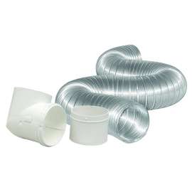 DUNDAS JAFINE MFX48D2DZW Dryer-to-Duct Connector Kit, Aluminum/Plastic